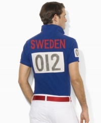 Celebrate the spirit of the 2012 Olympic Games with an iconic rugby shirt in breathable cotton mesh, finished with bold country details and Ralph Lauren's signature Big Pony. Celebrate the spirit of the 2012 Olympic Games with an iconic rugby shirt in breathable cotton mesh, finished with bold country details and Ralph Lauren's signature Big Pony.
