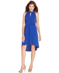 Look smokin' hot in this petite halter dress from Spense! A fitted bodice and high-low hemline turns up the heat! Look smokin' hot in this petite halter dress from Spense! A fitted bodice and high-low hemline turns up the heat!