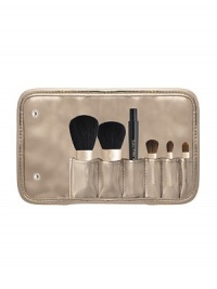 EXCLUSIVELY AT SAKS. Perfect for travel and on the go makeup applications and touch-ups. Includes 1 brush handle connector and 5 brush applicators. 