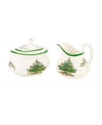 What makes Spode the world's best selling Christmas china pattern? Since its introduction in 1937, Spode has been adding new pieces to their classic Christmas Tree pattern collection. Every year there's something new and wonderful to collect. Sugar and creamer set not shown. What makes Spode the world's best selling Christmas china pattern? Since its introduction in 1937, Spode has been adding new pieces to their classic Christmas Tree pattern collection. Every year there's something new and wonderful to collect. Sugar and creamer set not shown.