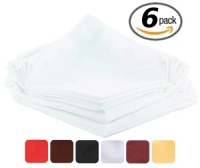 6 Polyester Napkins 20 Inch Restaurant Quality - Wrinkle Resistant - White 6 Polyester Napkins 20 Inch Restaurant Quality - Wrinkle Resistant - White