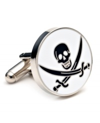 Get the swashbuckling style you need to rule the boardroom with these iconic Calico Jack logo cufflinks from Cufflinks Inc. Get the swashbuckling style you need to rule the boardroom with these iconic Calico Jack logo cufflinks from Cufflinks Inc.