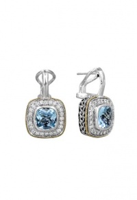 Effy Jewlery Balissima Blue Topaz and Diamond Earrings, 8.31 TCW