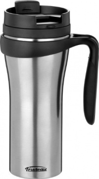 Trudeau Paige 16-Ounce Stainless Steel Travel Mug, Metallic Trudeau Paige 16-Ounce Stainless Steel Travel Mug, Metallic