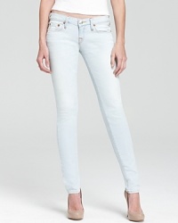 An ultra-light wash and skinny silhouette make these True Religion jeans a must-have for laid-back chic.