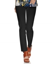 Style&co.'s cropped petite pants feature a streamlined silhouette and extra tummy control to ensure a smooth look! Style&co.'s cropped petite pants feature a streamlined silhouette and extra tummy control to ensure a smooth look!