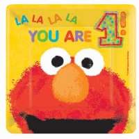 Elmo's 1st - Square Dessert Plates Party Accessory Elmo's 1st - Square Dessert Plates Party Accessory