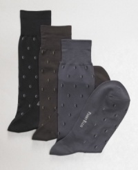 Stay polished from head to toe with the superior design of these ultra-soft socks from Perry Ellis. Stay polished from head to toe with the superior design of these ultra-soft socks from Perry Ellis.