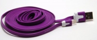 CablesFrLess (TM) Purple 10ft 8 pin to USB Tangle Free Flat Noodle Charging / Data Sync Cable fits iPhone 5, iPod Touch 5 and iPad mini CablesFrLess (TM) Purple 10ft 8 pin to USB Tangle Free Flat Noodle Charging / Data Sync Cable fits iPhone 5, iPod Touch 5 and iPad mini