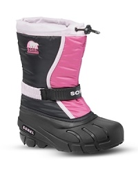 Get out and play! Cold, wet and snowy weather is no problem with Sorel's super-durable snow boot, carefully crafted for cool modern style and total comfort. Get out and play! Cold, wet and snowy weather is no problem with Sorel's super-durable snow boot, carefully crafted for cool modern style and total comfort.