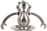 Kikkerland Monkey Tea Infuser and Drip Tray Kikkerland Monkey Tea Infuser and Drip Tray