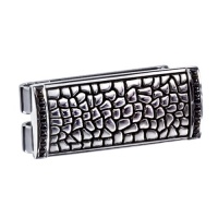 J.Goodman Sterling Silver Channel set Black Spinel Money Clip