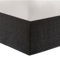 Natori Indochine Viscose Which is From Bamboo/Cotton Bedskirt, Black, King Natori Indochine Viscose Which is From Bamboo/Cotton Bedskirt, Black, King