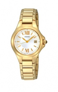Seiko Women's SXDC18 Solar Goldtone Stainless Steel White Dial Watch Seiko Women's SXDC18 Solar Goldtone Stainless Steel White Dial Watch