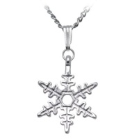 Stainless Steel Holiday Winter Snowflake Necklace Stainless Steel Holiday Winter Snowflake Necklace