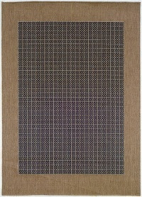 Couristan Recife Checkered Field Black/Cocoa Area Rug 7'6 round Couristan Recife Checkered Field Black/Cocoa Area Rug 7'6 round