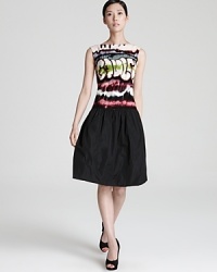 Make a style statement--literally--with this Jean Paul Gaultier convertible dress emblazoned with a bold and bright graffiti print. Wear as maxi or convert to midi with drawstring hem. Make a style statement--literally--with this Jean Paul Gaultier convertible dress emblazoned with a bold and bright graffiti print. Wear as maxi or convert to midi with drawstring hem.
