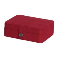 Mele & Co. Giana Plush Fabric Jewelry Box with Lift Out Tray in Red Mele & Co. Giana Plush Fabric Jewelry Box with Lift Out Tray in Red