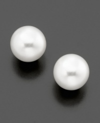 Simply pretty. Belle de Mer's beautiful stud earrings feature cultured freshwater pearls (10-11 mm) set in 14k gold. Simply pretty. Belle de Mer's beautiful stud earrings feature cultured freshwater pearls (10-11 mm) set in 14k gold.