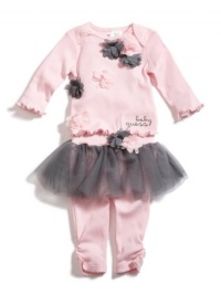 GUESS Tee and Tutu Leggings Set with Headband, LIGHT PINK (6/9M) GUESS Tee and Tutu Leggings Set with Headband, LIGHT PINK (6/9M)