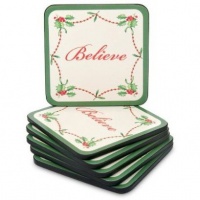 Spode Christmas Tree Hardboard Coasters Believe Set(s) Of 6 Spode Christmas Tree Hardboard Coasters Believe Set(s) Of 6