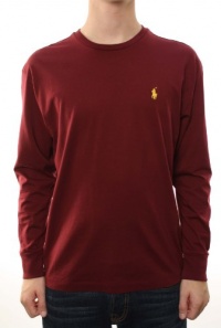 Polo Ralph Lauren Men's Long Sleeve T-Shirt w/Small Pony Deep Red/Maroon Polo Ralph Lauren Men's Long Sleeve T-Shirt w/Small Pony Deep Red/Maroon