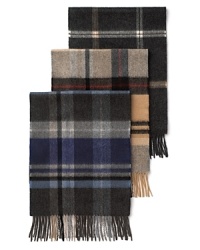 An earthy option in soft cashmere, the plaid scarf from The Men's Store at Bloomingdale's blends a classic look into your winter style.