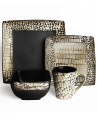 Employ the fabulous Boa White dinnerware set for casual-chic style on a grand scale. Modern shapes and a shimmering black-ivory palette ensure everyday meals are anything but dull. Employ the fabulous Boa White dinnerware set for casual-chic style on a grand scale. Modern shapes and a shimmering black-ivory palette ensure everyday meals are anything but dull.