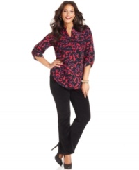 Snag a season-right look with Style&co.'s plus size corduroy pants, featuring a bootcut design. Snag a season-right look with Style&co.'s plus size corduroy pants, featuring a bootcut design.