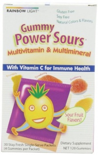 Rainbow Light Gummy Power Sours Multivitamin & Multimineral, 30-Count Single Serve Packets Rainbow Light Gummy Power Sours Multivitamin & Multimineral, 30-Count Single Serve Packets