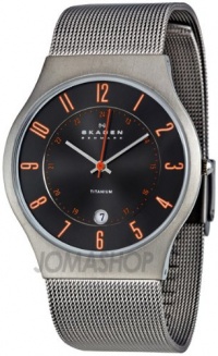 Skagen Men's 233XLTTMO Titanium Grey Dial Watch Skagen Men's 233XLTTMO Titanium Grey Dial Watch