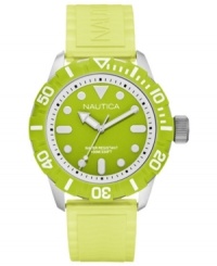 Built to survive at great depths, designed to catch eyes on the beach: a bold unisex watch from Nautica. Built to survive at great depths, designed to catch eyes on the beach: a bold unisex watch from Nautica.