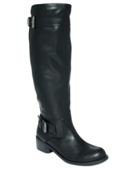 Elegant style. The Ryder boots by Style&co. feature an adjustable strap on the upper calf and a zipper closure that lines the shaft. Elegant style. The Ryder boots by Style&co. feature an adjustable strap on the upper calf and a zipper closure that lines the shaft.