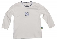 Layette Girl Plain White Top With Wonderful Navy Blue Stars & Trimming - Noa Lily 9M Layette Girl Plain White Top With Wonderful Navy Blue Stars & Trimming - Noa Lily 9M