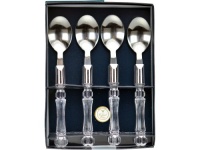 Crystal Clear Crystal Spoons, Clear, Set of 4