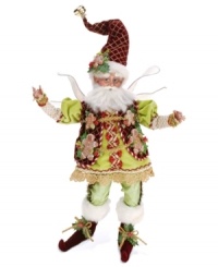 Keep company in the kitchen. Wearing a vest of gingerbread men and a cookie in his hat, this fantastical figurine from Mark Roberts inspires dazzling desserts from a windowsill or shelf. Bend his limbs to sit or stand. Keep company in the kitchen. Wearing a vest of gingerbread men and a cookie in his hat, this fantastical figurine from Mark Roberts inspires dazzling desserts from a windowsill or shelf. Bend his limbs to sit or stand.