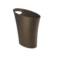 Umbra Skinny Polypropylene Waste Can, Bronze Umbra Skinny Polypropylene Waste Can, Bronze