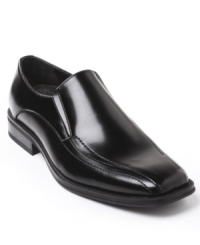 Slip into these smooth leather loafers for men and put a sleek twist on any dressed-up look with a pair of men's dress shoes that will add to your wardrobe's luster. Slip into these smooth leather loafers for men and put a sleek twist on any dressed-up look with a pair of men's dress shoes that will add to your wardrobe's luster.