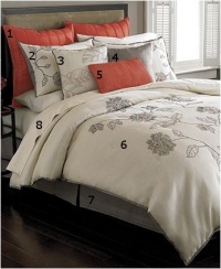 Martha Stewart Etched Peony Queen 9 Piece Comforter Set Martha Stewart Etched Peony Queen 9 Piece Comforter Set