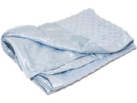 Crib Clouds Cuddle Fleece Dots and Satin Baby Security Blanket, Reef Blue Crib Clouds Cuddle Fleece Dots and Satin Baby Security Blanket, Reef Blue