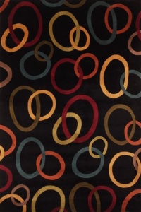 Momeni New Wave NEWWANW-75BLK590R Black Rug Momeni New Wave NEWWANW-75BLK590R Black Rug