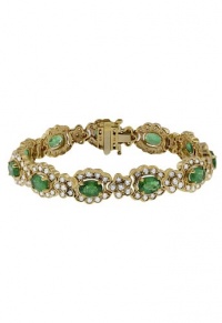 Effy Jewlery Gemma Emerald and Diamond Bracelet, 12.83 TCW Effy Jewlery Gemma Emerald and Diamond Bracelet, 12.83 TCW