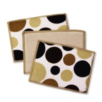 Ritz Printed Polka Dot Microfiber Sponge, Black, 3-Pack Ritz Printed Polka Dot Microfiber Sponge, Black, 3-Pack