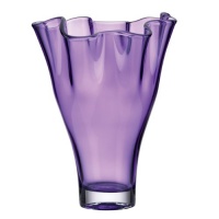 Lenox Organics Ruffle Crystal Vase, Amethyst Lenox Organics Ruffle Crystal Vase, Amethyst