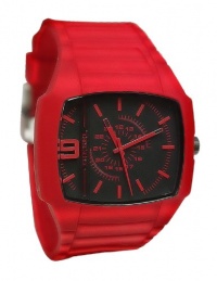 Diesel Men's DZ1351 Bright Red Color Domination Analog Black Dial Watch Diesel Men's DZ1351 Bright Red Color Domination Analog Black Dial Watch