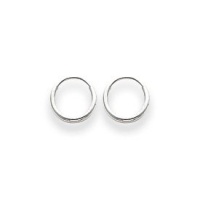 14k Gold White Gold Endless Hoop Earrings