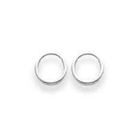 14k Gold White Gold Endless Hoop Earrings