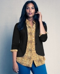 Add instant sophistication to your fall looks with Style&co.'s plus size jacket-- it's a must-have! Add instant sophistication to your fall looks with Style&co.'s plus size jacket-- it's a must-have!