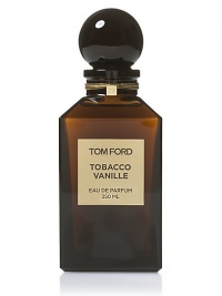 This modern take on an old world men's club opens immediately with opulent essences of tobacco leaf and aromatic spice notes. The heart unfolds with creamy tonka bean, tobacco flower, vanilla and cocoa, and finishes with a dry fruit accord, enriched with sweet wood sap. This modern take on an old world men's club opens immediately with opulent essences of tobacco leaf and aromatic spice notes. The heart unfolds with creamy tonka bean, tobacco flower, vanilla and cocoa, and finishes with a dry fruit accord, enriched with sweet wood sap.