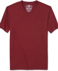 Soften up for summer with this heathered v-neck t-shirt from American Rag. Soften up for summer with this heathered v-neck t-shirt from American Rag.